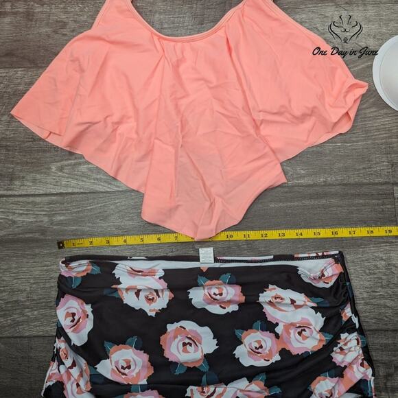 Adisputent High Waist Flounce Bikini Swimsuit Size 2XL - Picture 4 of 5